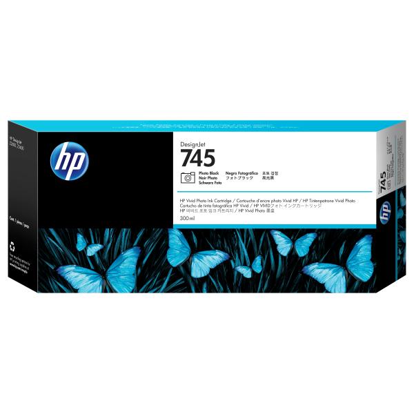 HP Cartuccia Inchiostro Nero Fotografico DesignJet 745, 300 ml (HP 745 300-ML PHOTO BLACK INK CARTRI)