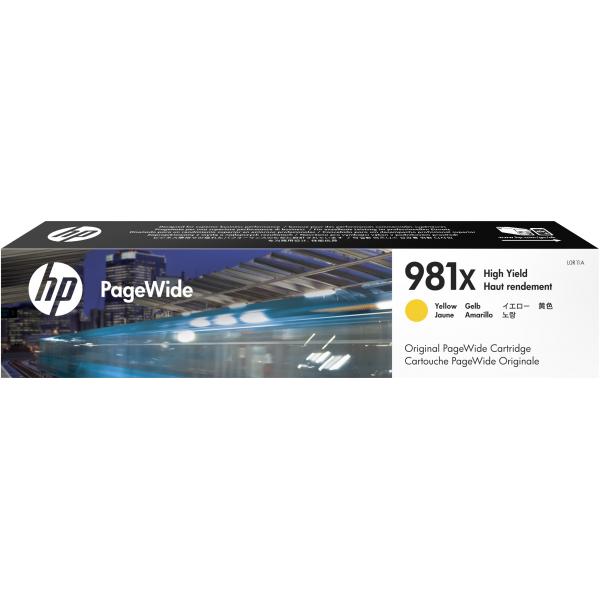 HP Cartuccia ciano originale ad altissima capacità PageWide 981Y (Ink/981Y Extra HY Cyan - 981Y, Original, Cyan, HP, HP - PageWide Enterprise Color 556/586, Inkjet printing, Extra [Super] Hight Yield