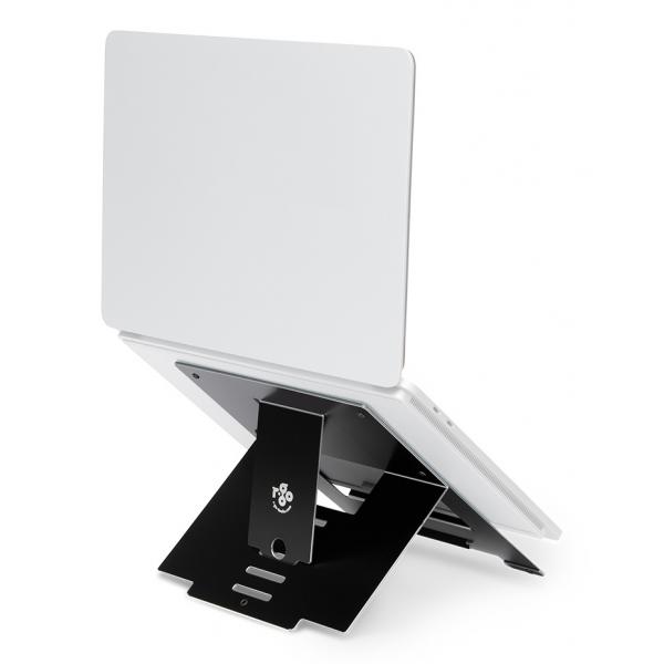 R-Go Tools Supporto per laptop R-Go Riser Flexible, ergonomico, regolabile e pieghevole, alluminio Hylite, nero (RISER FLEXIBLE LAPTOP STAND - ADJUSTABLE BLACK)