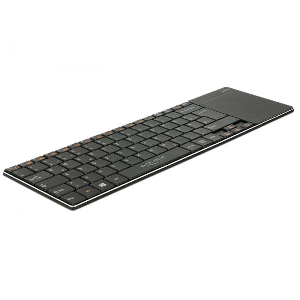 DeLOCK 12454 tastiera per dispositivo mobile Micro-USB Nero (Delock Smart TV - tastatur - med touch)