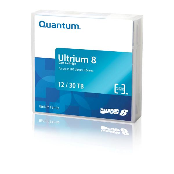 Quantum Ultrium 8 Bar Code Labeled Nastro dati vuoto 12 TB LTO 1,26 cm (Cartridge Quantum LTO8 12/30TB pre-labeled random labels included)