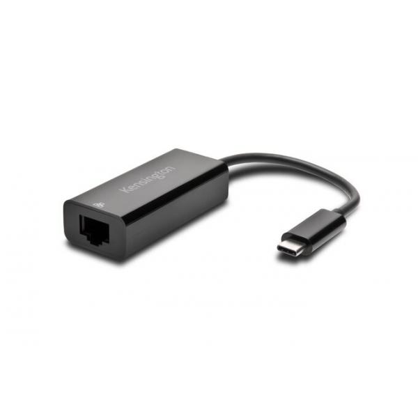 Kensington CA1100E: Adattatore da USB-C a Ethernet (Kensington CA1100E USB-C to Ethernet Adapter - Network adapter - USB-C 3.1 - Gigabit Ethernet x 1)