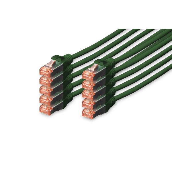 Digitus Cavo patch CAT 6 S/FTP (CAT 6 S-FTP PATCH CABLE CU LSZH - AWG 27/7 LENGTH 5M 10PACK)