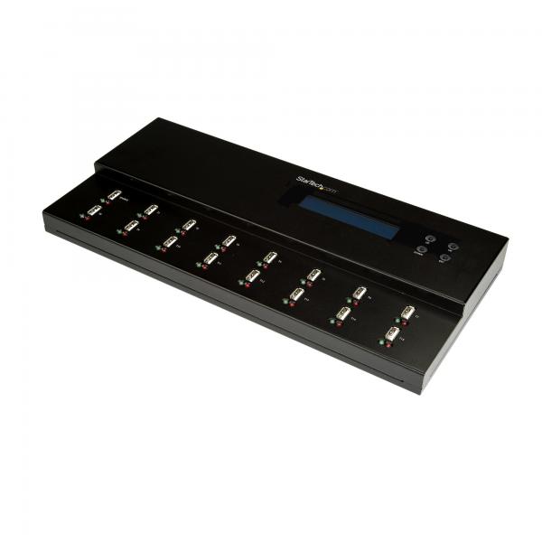 StarTech.com Docking Station per Unità Flash USB - Duplicatore/Eraser Standalone 1:15 per Chiavette USB consente la copia del sistema, dei file e dell'unità a 1,5 GB/min, cancellazione a 1 o 3 passag