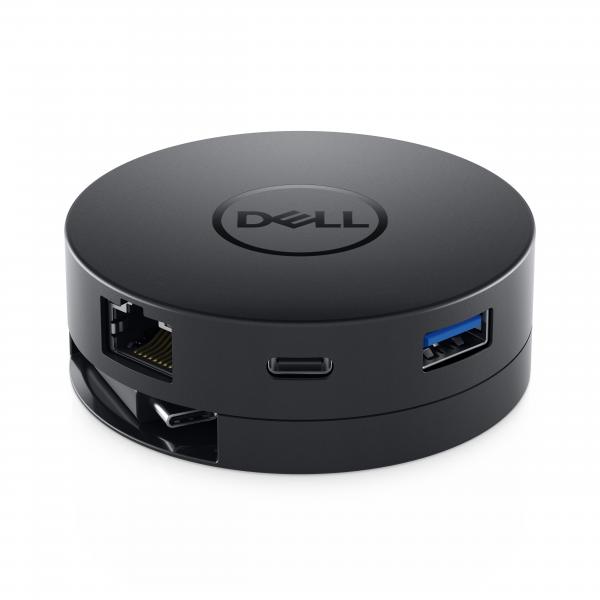 DELL DA300 Cablato USB 3.2 Gen 2 [3.1 Gen 2] Type-C Nero (USB-C Mobile Adapter DA300 - DA300, Wired, USB 3.0 [3.1 - Gen 1] Type-C, USB Type-A, 10,100,1000 Mbit/s, Black, Dell - Warranty: 12M)