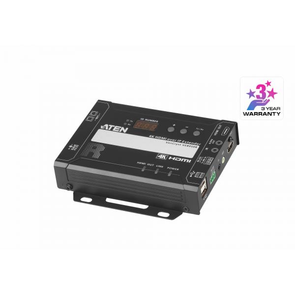 ATEN VE8950R moltiplicatore AV Ricevitore AV Nero (ATEN VE8950R 4K HDMI over IP Receiver - Video/audio extender - receiver - up to 100 m - for VanCryst VM1600A, VM3200)