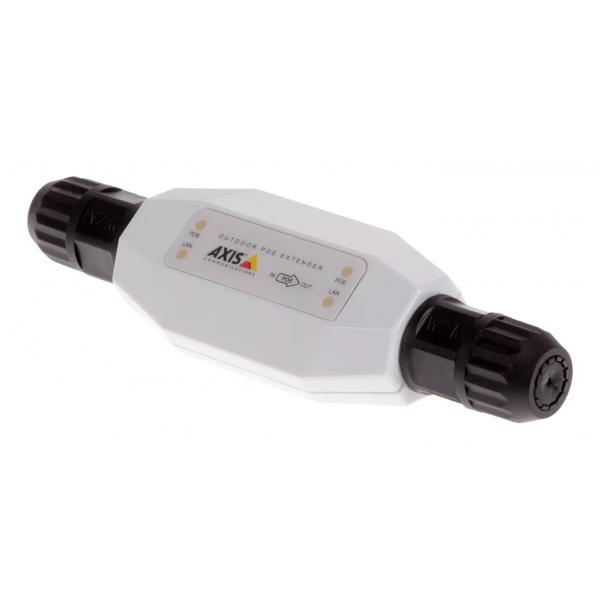 Axis 01148-001 adattatore PoE e iniettore (T8129-E OUTDOOR POE EXTENDER - 01148-001, 100 m, Black,White - Warranty: 60M)