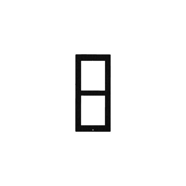 2N Telecommunications 9155022B accessorio per sistema intercom Telaio (IP Verso - Frame for surface - installation, 2 modules - - black - Warranty: 36M)