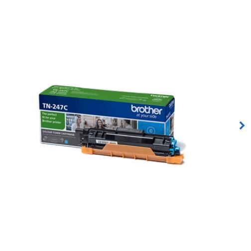 Brother TN-247C cartuccia toner 1 pz Originale Ciano (TN-247C JUMBO TONER CYAN 2300 P - F/ DCP-L3510CDW L3550CDW)