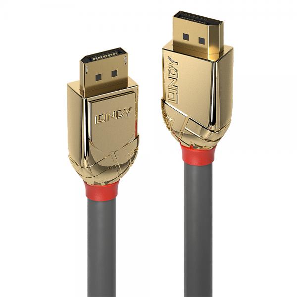 Lindy 36296 cavo DisplayPort 10 m Grigio (10M DISPLAYPORT 1.2 KABEL - GOLD LINE)