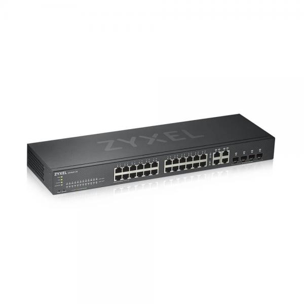 Zyxel GS1920-24V2 Gestito Gigabit Ethernet [10/100/1000] Nero (Zyxel GS1920-24v2 - Switch - intelligente - 24 x 10/100/1000 + 4 x combo Gigabit SFP - montabile su rack)