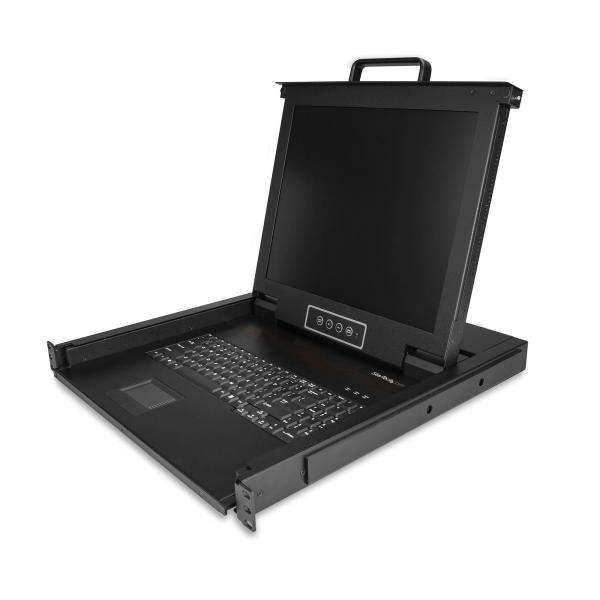 StarTech.com Console KVM per Armadio Rack - Monitor LCD 17 - KVM Switch VGA a 1 porta - Montabile a Rack - Cassetto KVM universale 1U LCD con cavi - Supporto USB - Tastiera Inglese QWERTY - 50.000 MT