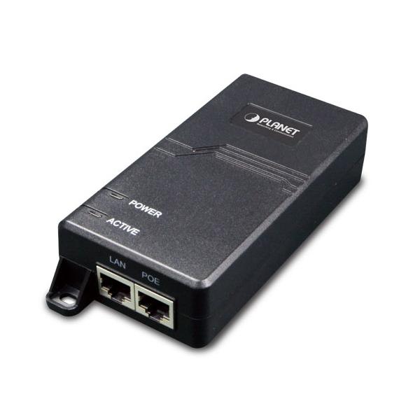 PLANET POE-172 switch di rete Gigabit Ethernet [10/100/1000] Supporto Power over Ethernet [PoE] Nero (Single Port 10/100/1000Mbps - Ultra POE Injector [60 Watts] - - w/internal power, 802.3at PoE com