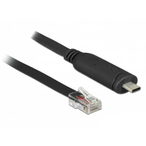 DeLOCK 63912 cavo seriale Nero 2 m USB tipo-C RJ45 (Delock - seriel adapter - USB-C - RS-2)