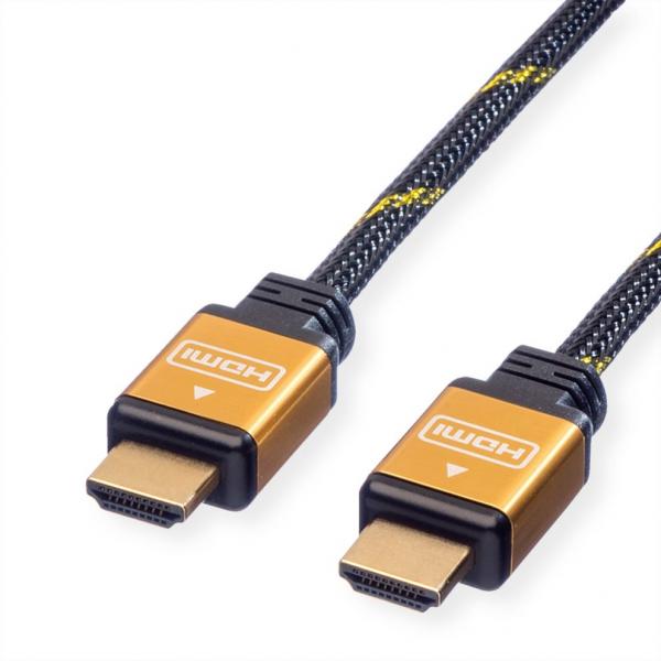 ROLINE 11.04.5565 cavo HDMI 5 m HDMI tipo A [Standard] Nero (Gold Hdmi High Speed Cable, - M/M 5 M - Warranty: 12M)