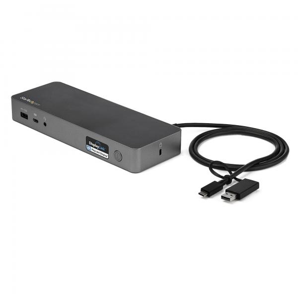StarTech.com Docking station USB-C e USB-A - Docking station universale per portatili, doppio 4K DP e HDMI, 60W PD, Mac/Windows/Chrome OS, Hub 4x USB 5Gbps, GbE (2X 4K UNIVERSAL LAPTOP DOCKING - STAT