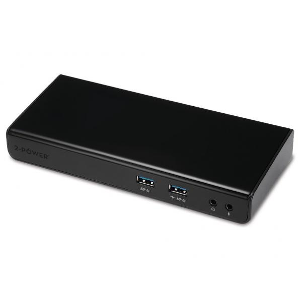 2-Power DOC0110A replicatore di porte e docking station per laptop Cablato USB 3.2 Gen 1 [3.1 Gen 1] Type-B Nero (USB-C & USB 3.0 Dual Display Dock)