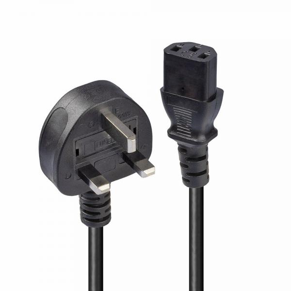 Lindy 30439 cavo di alimentazione Nero 20 m Spina di alimentazione di tipo G IEC C13 (20m Mains Power Cable UK 3 - Pin Plug to IEC C13)