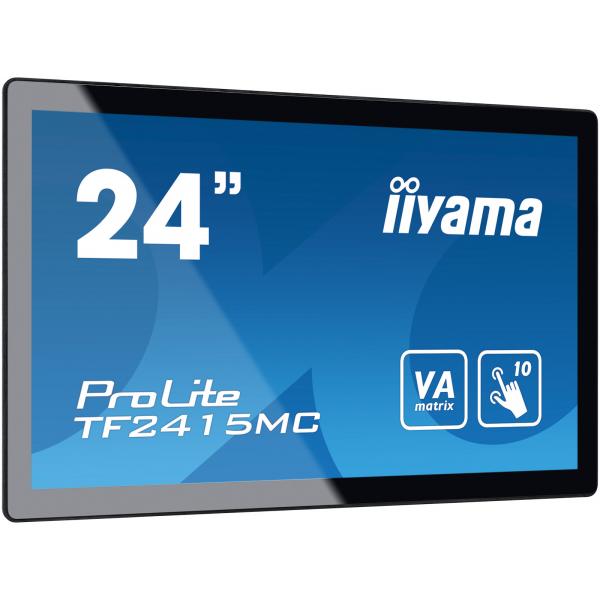 iiyama ProLite TF2415MC-B2 Monitor PC 60,5 cm [23.8] 1920 x 1080 Pixel Full HD LED Touch screen Multi utente Nero (iiyama - 23.8' Black, Full HD, Touch)