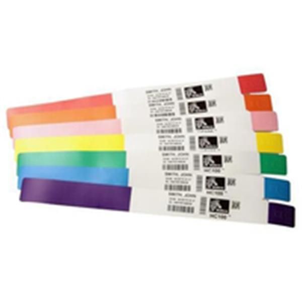 Zebra Z-Band UltraSoft Bianco, Giallo Braccialetti da ospedale (Z BAND ULTRA SOFT COATED 1X11IN - WRISTBAND 175/ROLL 6/BOX YELLOW)