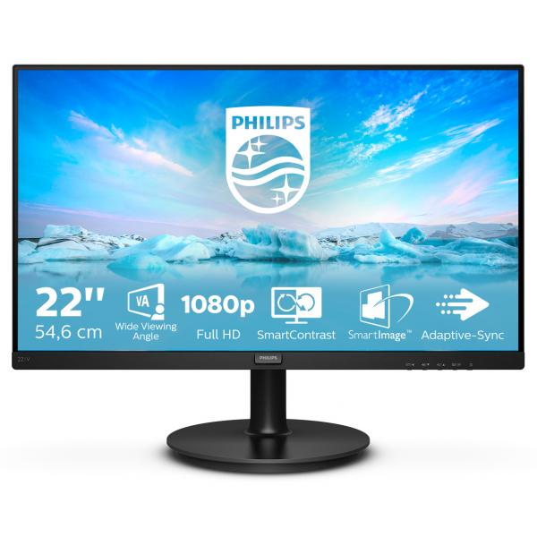 Philips V Line 221V8A/00 Monitor PC 54,6 cm [21.5] 1920 x 1080 Pixel Full HD LED Nero (Philips V-line 221V8A - Monitor a LED - 22 [21.5 visualizzabile] - 1920 x 1080 Full HD [1080p] @ 75 Hz - VA - 20