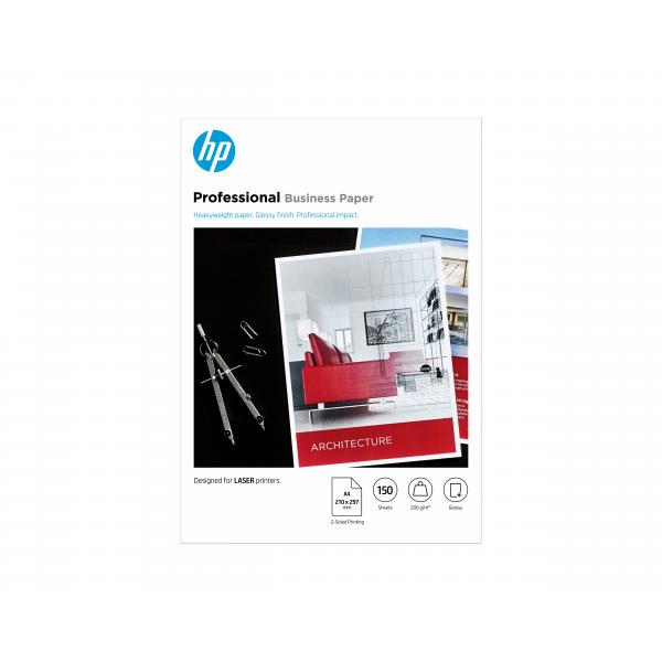 HP Carta patinata professionale originale , certificata FSC: confezione da 150 fogli, A4/210 x 297 mm, 200 g/m² (HP PROF GLS LJ A4 200G 150SH - FSC PAPER)