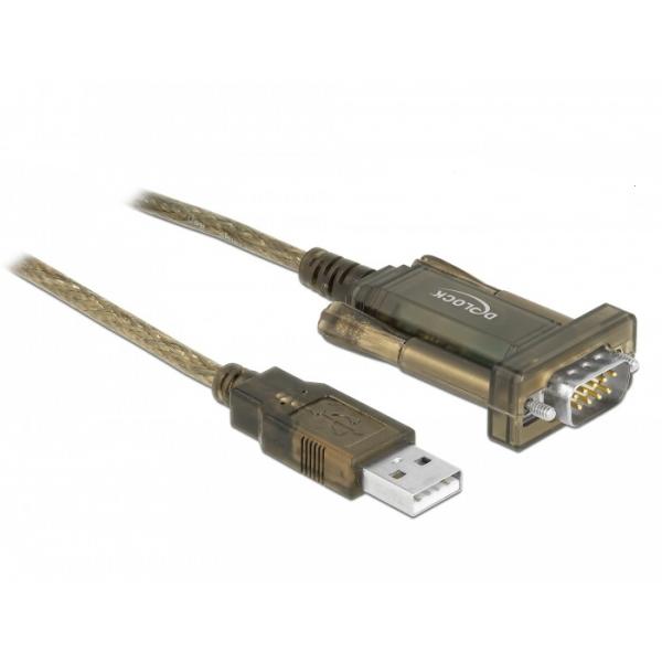 DeLOCK 64073 cavo seriale Trasparente 2 m USB tipo A DB-9 (Delock Adapter USB 2.0 Type-A > 1 x Se)