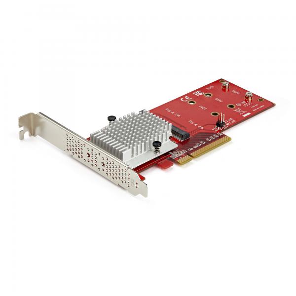 StarTech.com Adattatore X8 per due unit&agrave; SSD PCIe M.2 - PCIe 3.0 (X8 DUAL M.2 PCIE SSD ADAPTER - FOR PCIE NVME / AHCI M.2 SSDS)
