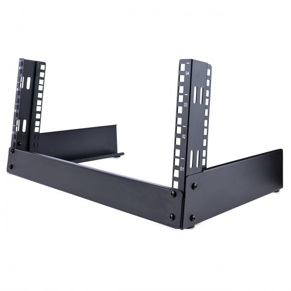 StarTech.com Mini rack 19 Aperto 4U - Supporto rack da tavolo 12U - 2 staffe - 19 pollici - Desktop rack autoportante per Partch Panel/AV Media/Apparecchiature dati/ IT/sala server - Portata 42 Kg (4