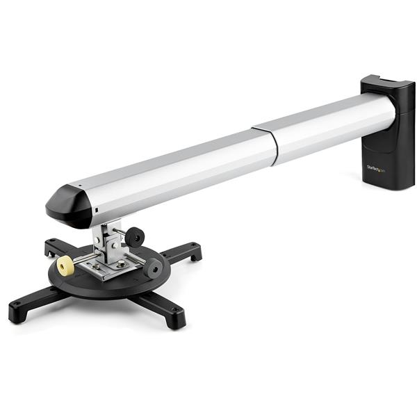 StarTech.com Supporto a parete universale per proiettore - Il braccio per proiettore supporta proiettori a ottica corta e ultra corta fino a 15 Kg - Funzione di inclinazione/rotazione - Regolabile da