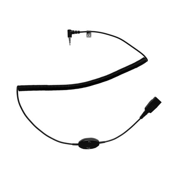 Jabra 8800-01-104 accessorio per cuffia Cavo (Jabra for Push-to-Talk - Headset cable - Quick Disconnect to 4-pole mini jack male angled)