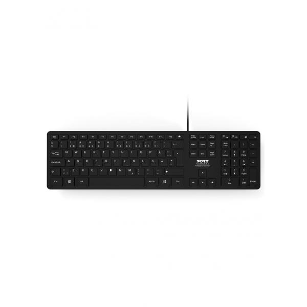 Port Designs 900754-UK tastiera Ufficio USB QWERTY Inglese UK Nero (Port Designs 900754-UK keyboard Office USB QWERTY UK English Black [wired]) - Versione UK