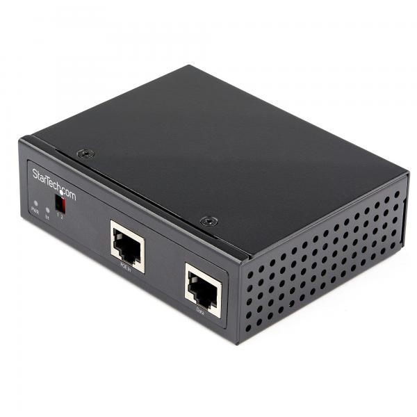 StarTech.com Splitter industriale Gigabit PoE - Splitter PoE+++ Ethernet ad alta velocità 90W - Splitter 12-48V DC Splitter 802.3 bt - Adattatore da LAN/RJ45 Ultra PoE a DC - da -40C a +75C (INDUSTRI