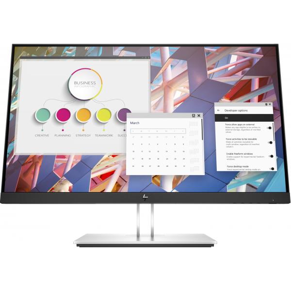 HP E-Series E24 G4 FHD Monitor (E24 G4 23.8inch IPS FHD E24 - G4, 60.5 cm [23.8], 1920 E24 - G4, 60.5 cm [23.8], 1920 x 1080 pixels, Full HD, LCD, 5 ms, Black, Silver - Warranty: 36M)