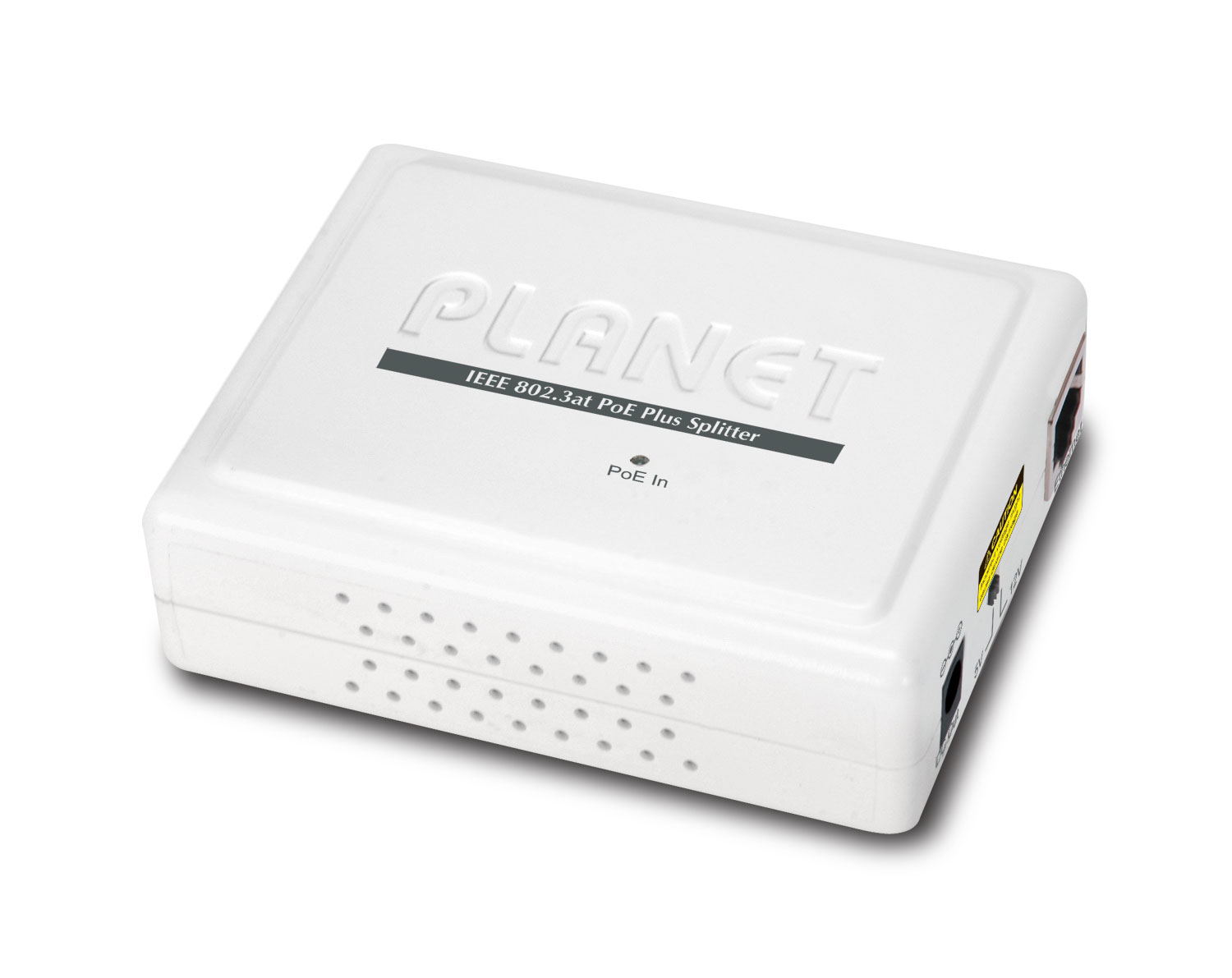 PLANET POE-161S divisore di rete Supporto Power over Ethernet [PoE] Bianco (Gigabit IEEE802.3at High - Power PoE Splitter - 5V/12V - Warranty: 36M)