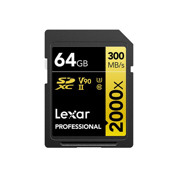 Lexar Professional 2000x 64 GB SDHC UHS-II Classe 10 (Professional 2000X 64 Gb Sdhc - Uhs-Ii Class 10 - Warranty: 12M)