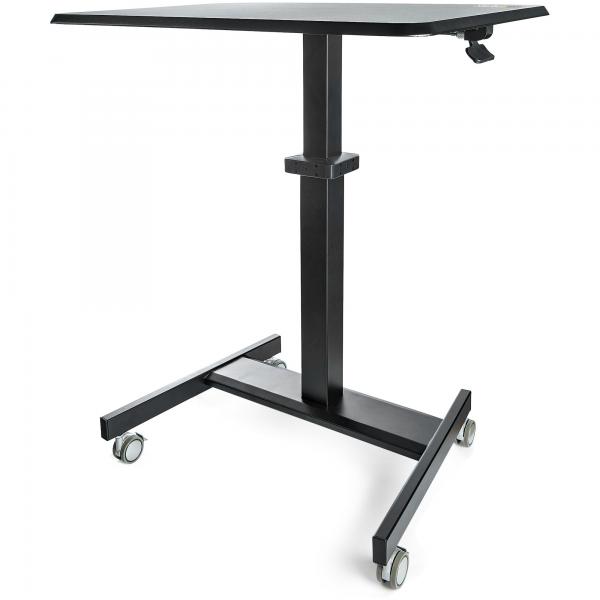 StarTech.com Scrivania Sit-Stand per lavorare in piedi o seduti - Postazione di lavoro ergonomica mobile e regolabile in altezza - Standing workstation - Desk per computer/pc su ruote bloccanti per s