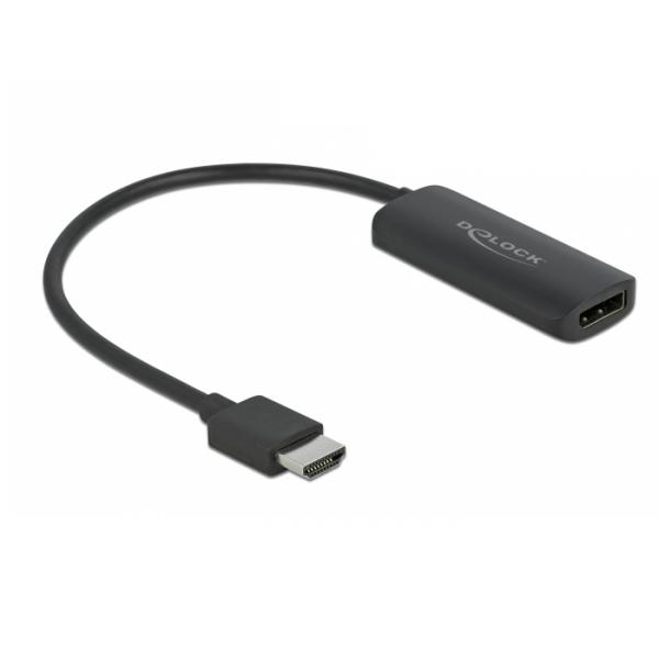 DeLOCK Adattatore HDMI-A maschio a DisplayPort femmina 4K 60 Hz (Delock video / lyd adapter - 24 cm)
