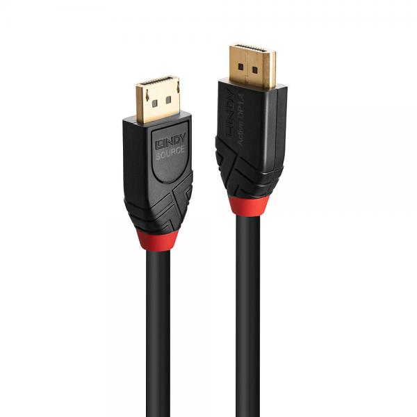 Lindy 41168 cavo DisplayPort 7,5 m Nero (7.5m Active DisplayPort 1.4 - Cable - Warranty: 24M)