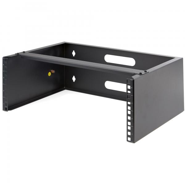 StarTech.com WALLMOUNT4 rack 4U Da parete Nero (StarTech.com Rack 4U per il montaggio a parete - Rack di rete da 19 - Staffa a muro per pannello patch per switch di rete [WALLMOUNT4] - Staffa di mont