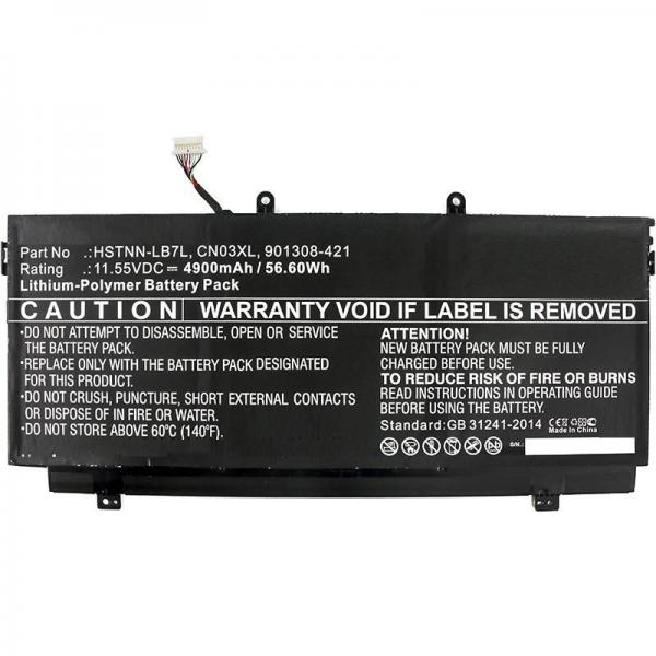 CoreParts MBXHP-BA0111 ricambio per laptop Batteria (Laptop Battery for HP 48.51Wh - 11.55V 4200mAh 49Wh Li-Pol - 11.55V 4200mAh Black, Spectre X360 13-W001NF, 13-AC001NE, 13-W003NO, - Warranty: 12M)