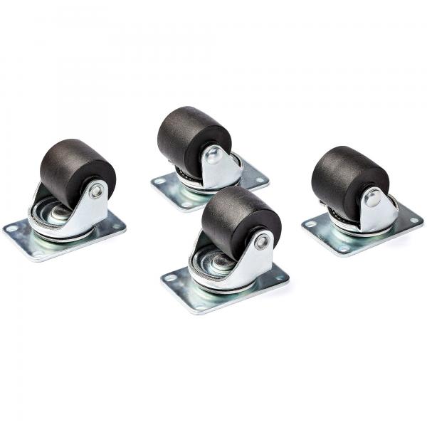 StarTech.com Ruote industriali per armadi server - Set di 4 kit di viti M6 per ruote da 2 pollici - Ruote girevoli di ricambio per rack a 4 montanti [45x75mm] - acciaio/plastica (SERVER RACK CASTERS