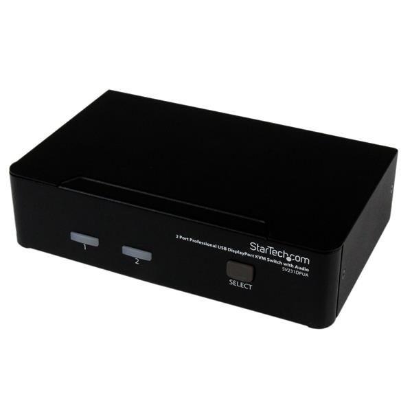 StarTech.com Switch KVM DisplayPort USB professionale a 2 porte con audio (2 PORT PROFESSIONAL USB DISPLAY - KVM SWITCH WITH AUDIO)