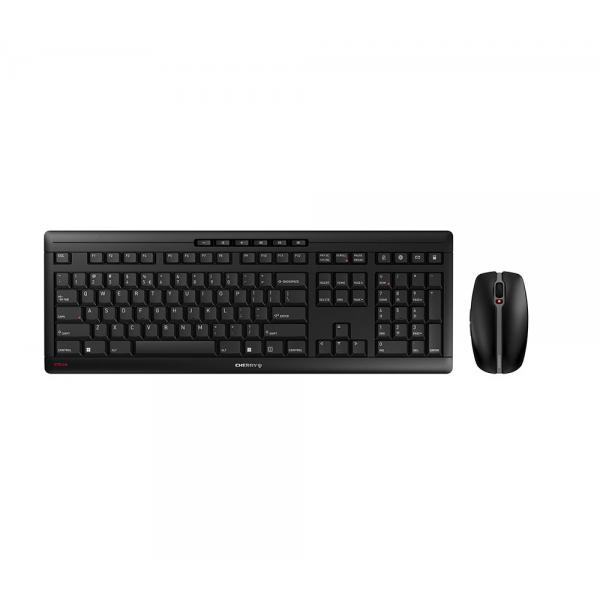 CHERRY Stream Desktop Recharge tastiera Mouse incluso Universale RF Wireless QWERTY Inglese Nero (CHERRY STREAM DESKTOP - RECHARGE) - Versione Tedesca