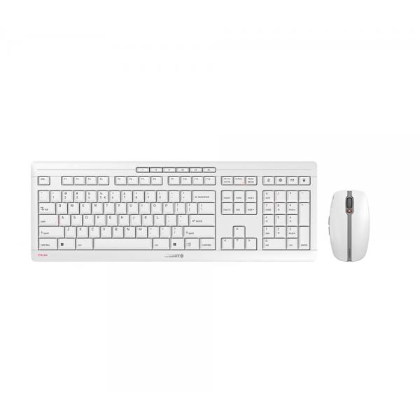 CHERRY Stream Desktop Recharge tastiera Mouse incluso Universale RF Wireless QWERTY Inglese Grigio (CHERRYSTREAMDESKTOP - RECHARGEKEYBOARD AND MOUSE SET) - Versione Tedesca