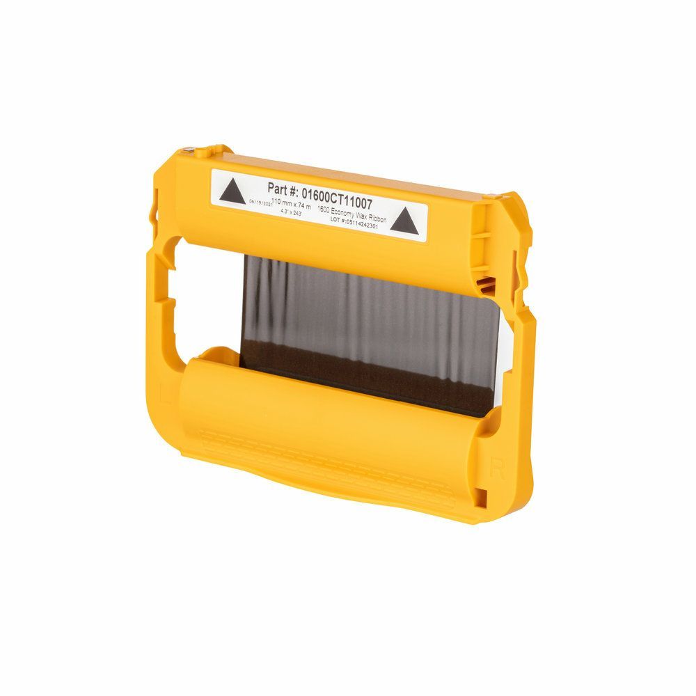 Zebra 01600CT11007 nastro per stampante 1600 pagine (WAX RIBBON 110MMX74M 1600 STD - CARTRIDGE 6/BOX)