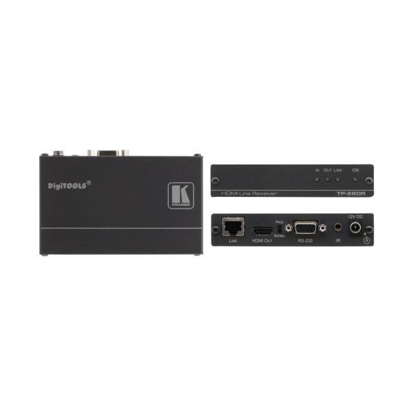 Kramer Electronics TP-580R Ricevitore AV Nero (Kramer DigiTOOLS TP-580R - video/audio)