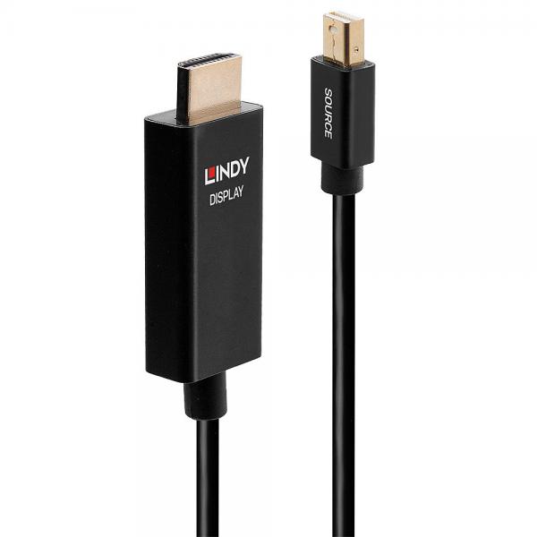 Lindy 40921 cavo e adattatore video 1 m Mini DisplayPort HDMI Nero (1M ACTIVE MINI DISPLAYPORT TO - HDMI CABLE WITH HDR)