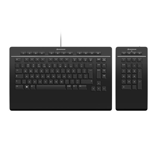 3Dconnexion Keyboard Pro with Numpad tastiera Ufficio USB + RF Wireless + Bluetooth QWERTY Nordic Nero (3Dconnexion Keyboard Pro with Numpad -)