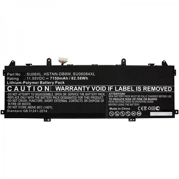 CoreParts MBXHP-BA0246 ricambio per laptop Batteria (Laptop Battery for HP 82.58Wh - 11.55V 7150mAh 82.58Wh Li-Pol - 11.55V 7150mAh Black for HP Notebook, Laptop Spectre X360 15-DF0000, Spectre - War